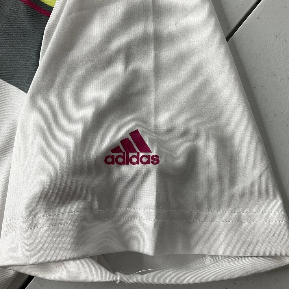 Adidas Golf Mens L Puremotion Short Sleeve‎ Athletic Polo Shirt White Gray